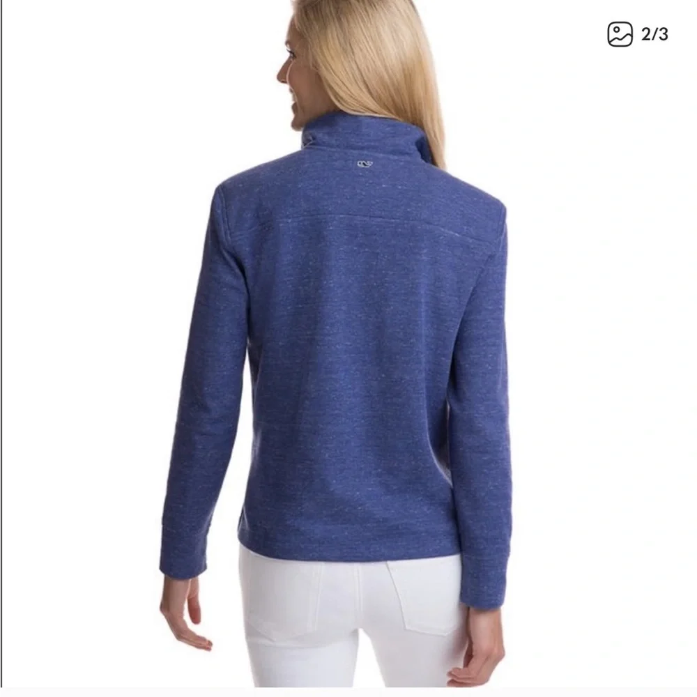 Vineyard Vines Women's Heathered Blue Sweatshirt - Picture 4 of 8